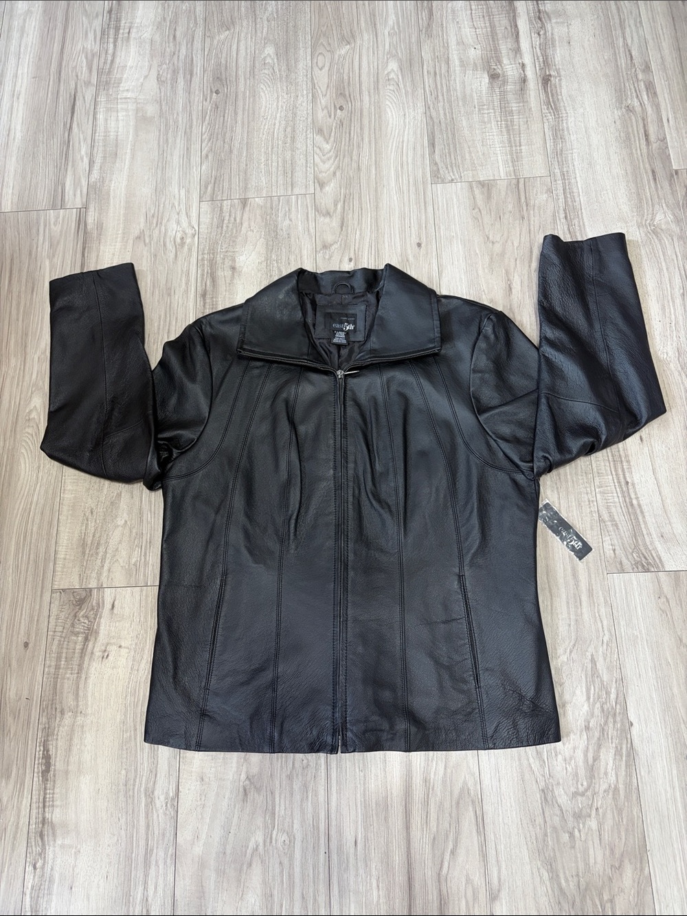 East 5th Black Leather Jacket